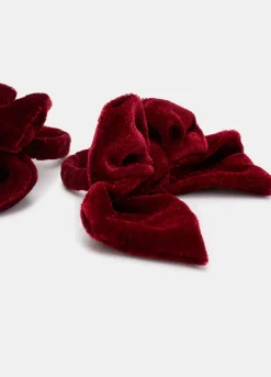 4 pack portatovaglioli con fiocco in velluto