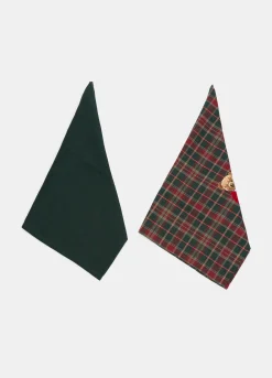 2 pack strofinacci in cotone tartan