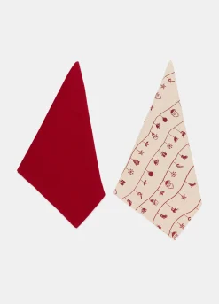 2 pack strofinacci natalizi in puro cotone