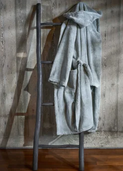 Accappatoio con cappuccio in puro cotone Made in Portogallo