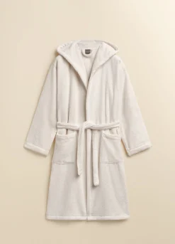 Accappatoio con cappuccio in puro cotone Made in Portogallo