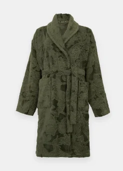 Accappatoio in cotone effetto jacquard