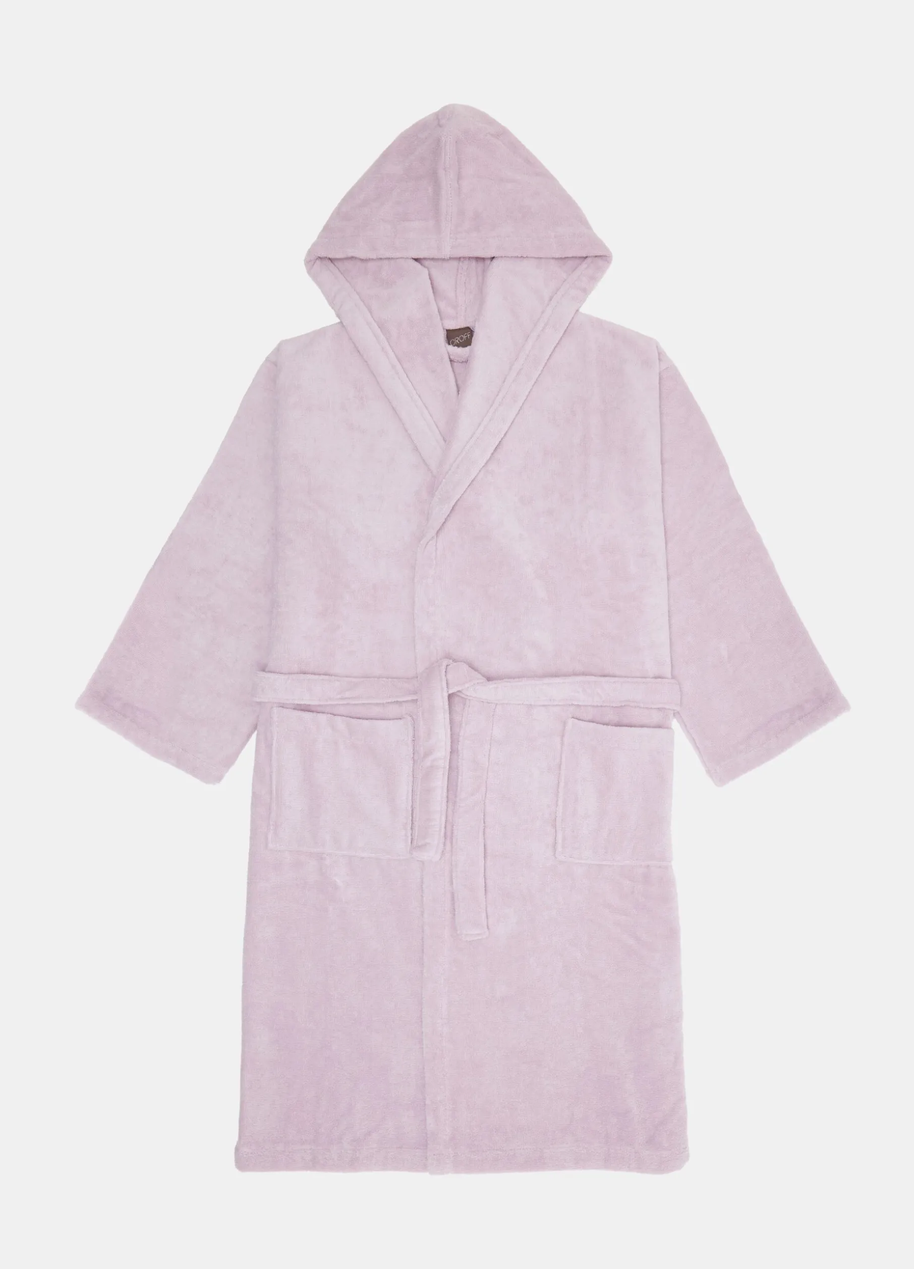 Accappatoio in puro cotone con cappuccio