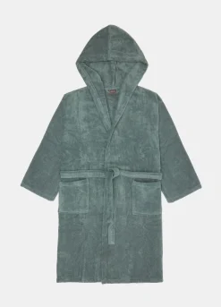 Accappatoio in puro cotone con cappuccio