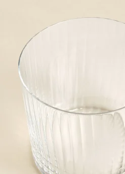 Bicchiere basso con scanalature