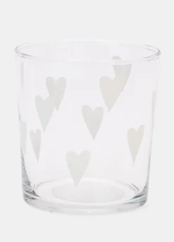 Bicchiere con cuori satinati