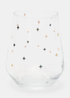 Bicchiere con stelle dorate