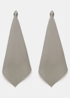 Bipack 2 strofinacci waffle in puro cotone