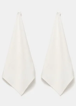 Bipack con 2 strofinacci waffle in puro cotone