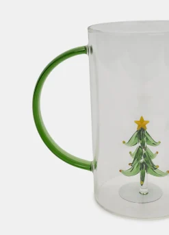 Brocca con manico e albero di Natale