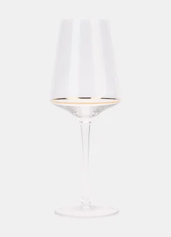 Calice da vino con fascetta dorata