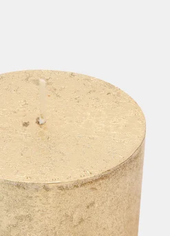 Candela pilastro con motivo dorato