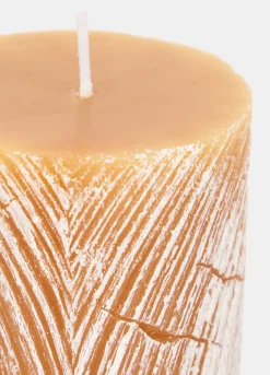 Candela rotonda simil-legno