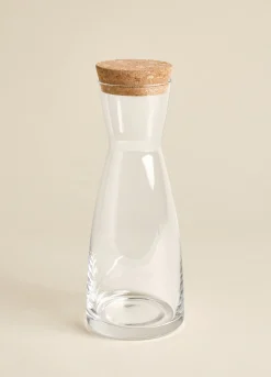 Caraffa di vetro con tappo in sughero
