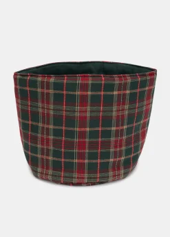 Cestino del pane in cotone tartan
