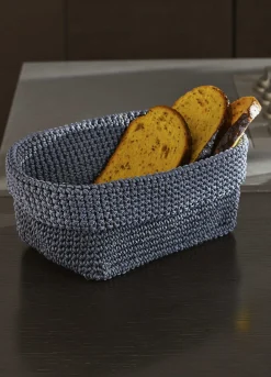 Cestino rettangolare intrecciato