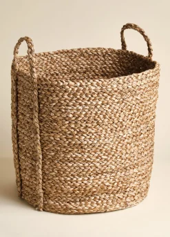 Cesto grande intrecciato con manici