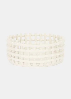 Cesto intrecciato in ceramica