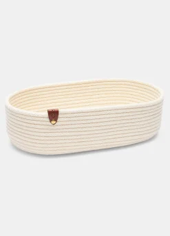 Cesto lavorato in misto cotone