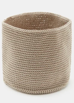 Cesto portaoggetti in tessuto intrecciato