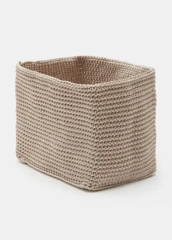 Cesto portaoggetti in tessuto intrecciato