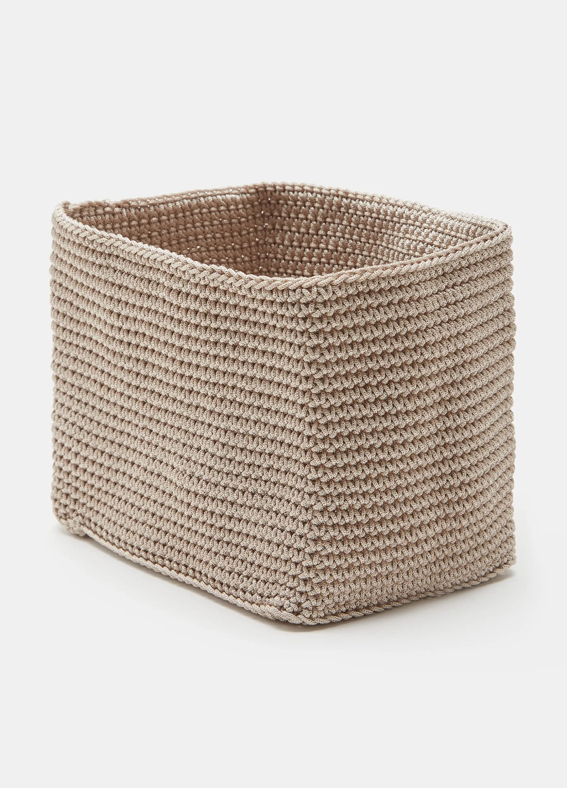 Cesto portaoggetti in tessuto intrecciato