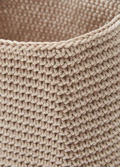 Cesto portaoggetti in tessuto intrecciato