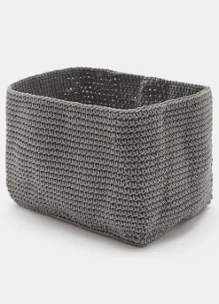 Cesto portaoggetti in tessuto intrecciato