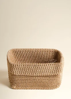 Cesto rettangolare intrecciato