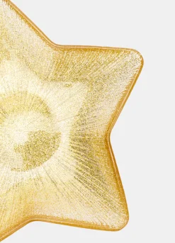 Ciotola a stella in vetro dorato