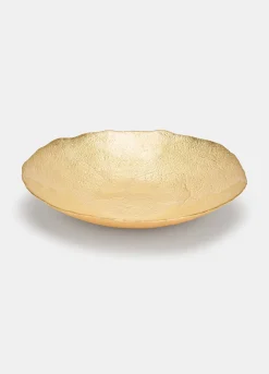 Ciotola bassa in vetro dorato