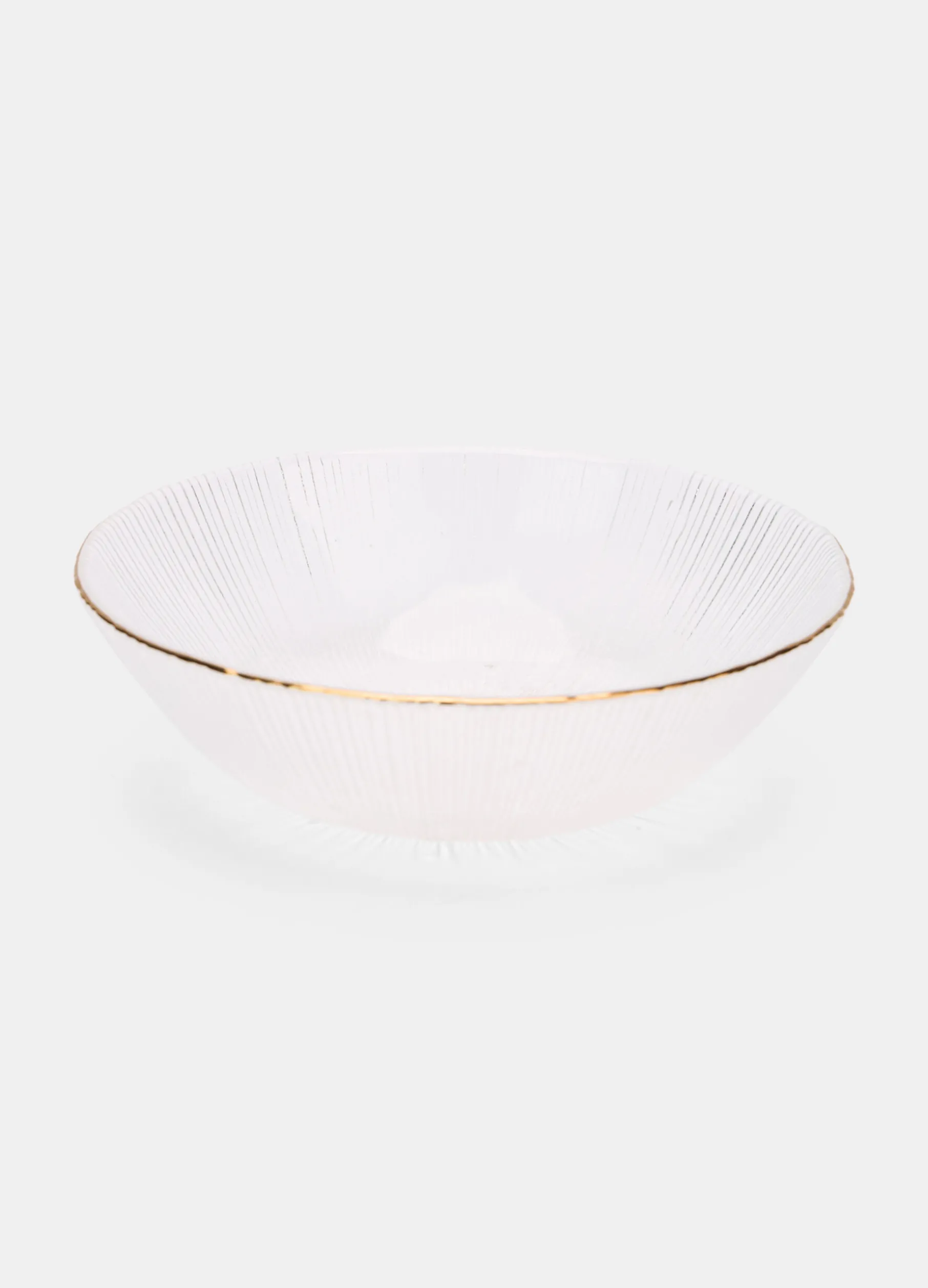 Ciotola in vetro scanalato