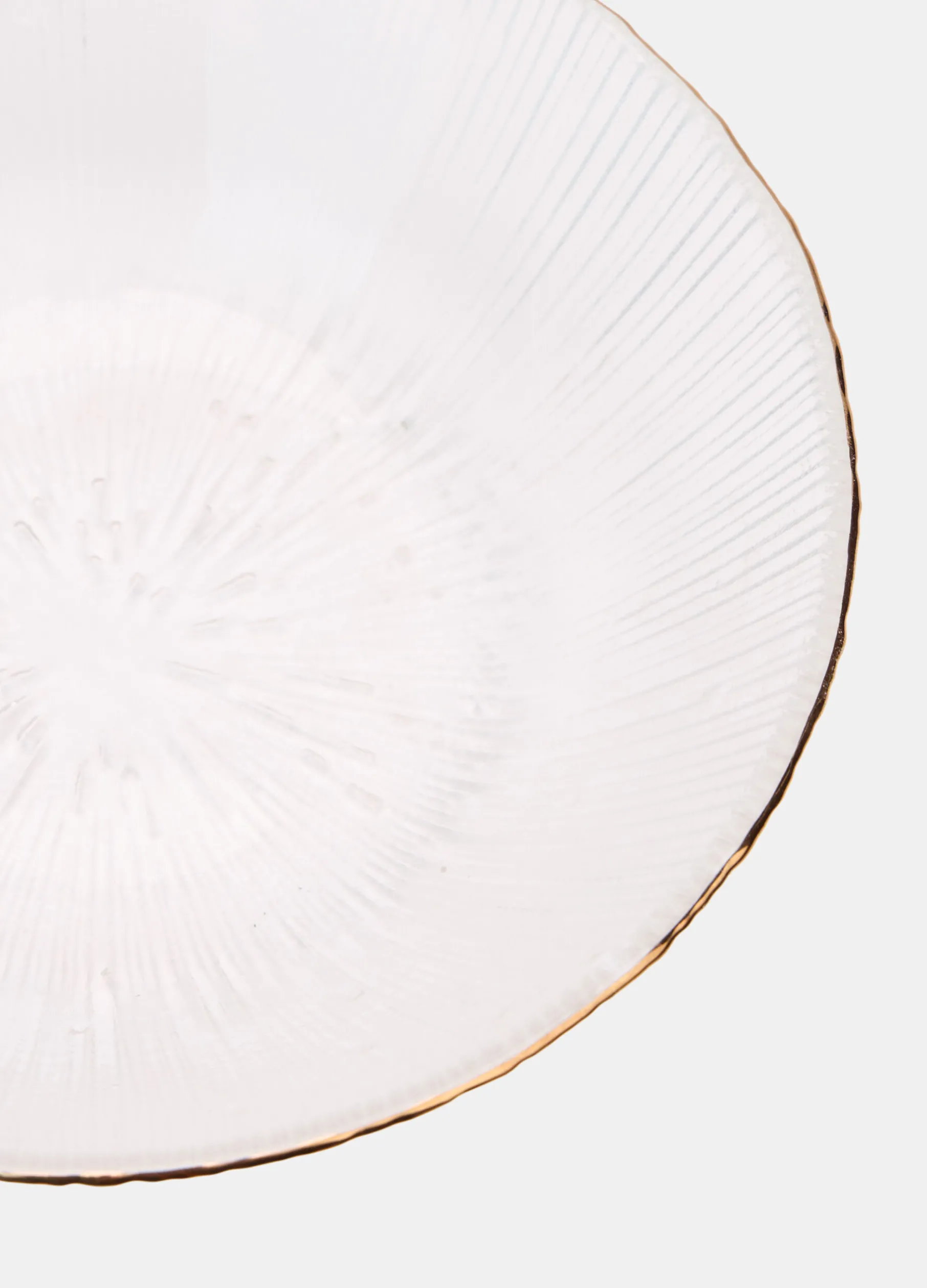 Ciotola in vetro scanalato