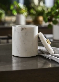 Contenitore cilindrico in marmo