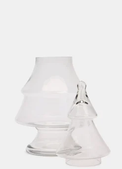 Contenitore grande albero di Natale in vetro