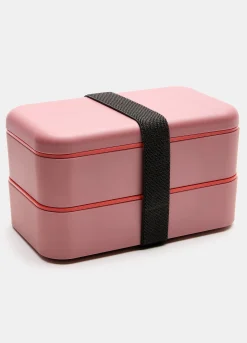 Contenitore porta pranzo doppio scomparto in bioplastica