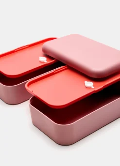 Contenitore porta pranzo doppio scomparto in bioplastica