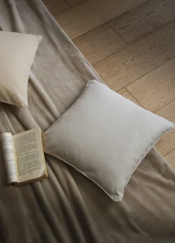 Copricuscino in puro cotone tinta unita