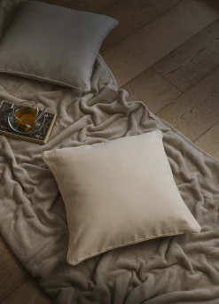 Copricuscino in puro cotone tinta unita