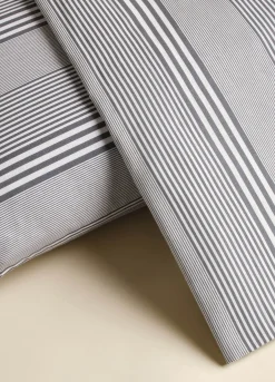 Copripiumino singolo in cotone a righe irregolari