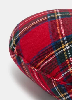 Cuscino a cuore in cotone tartan