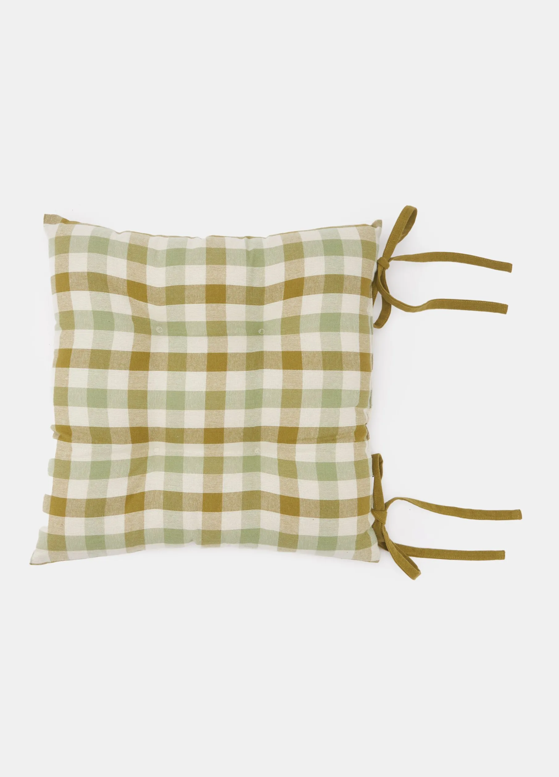 Cuscino copri sedia in cotone biologico a quadri