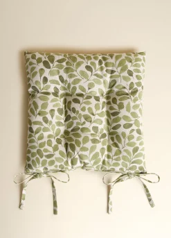 Cuscino copri sedia in cotone biologico foliage