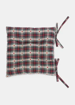 Cuscino coprisedia in cotone con motivo cuori