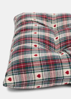 Cuscino coprisedia in cotone con motivo cuori