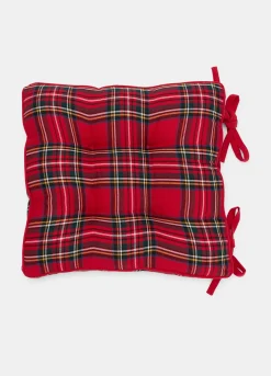 Cuscino coprisedia in cotone a scacchi