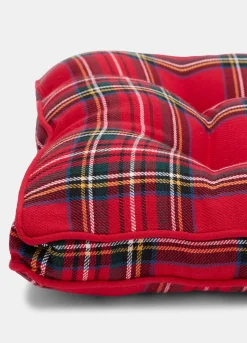 Cuscino coprisedia in cotone a scacchi