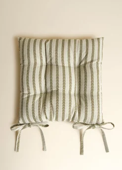 Cuscino coprisedia quadrato con stampa foglie