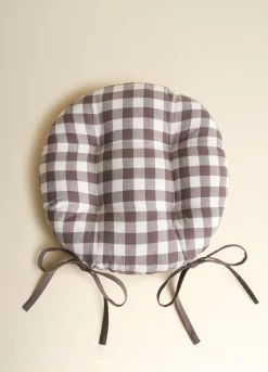 Cuscino coprisedia rotondo a quadretti