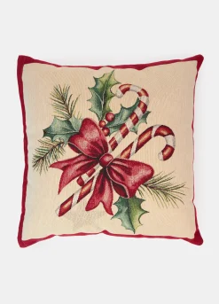 Cuscino imbottito con motivo jacquard